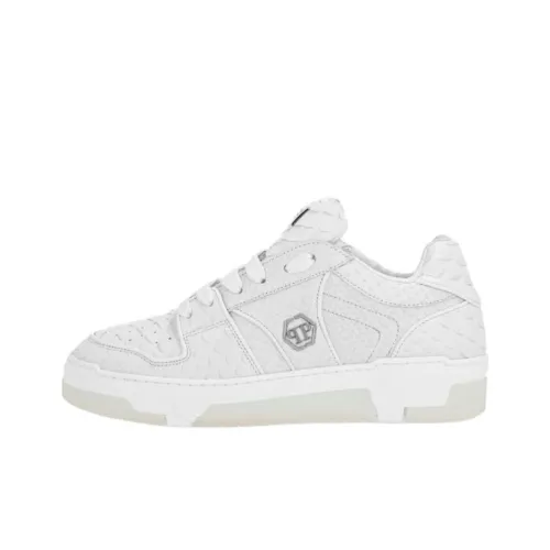 PHILIPP PLEIN Python Low Top Skateboard Shoes Unisex White