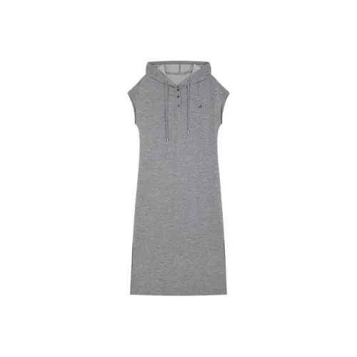 Mo Han Yi Mei Short Sleeved Dress Women's Light Heather Gray