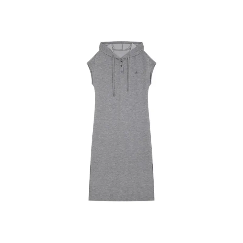 Mo Han Yi Mei Short Sleeved Dress Women's Light Heather Gray-0