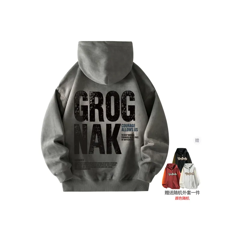 GROGNAK Sweatshirt Unisex Fleece Lined Thin Optional-29