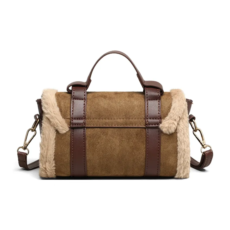 PT'SON Synthetic Leather Satchel Bag, Shoulder Bag, Crossbody Bag, Handbag Regular Women's Dark Brown-5