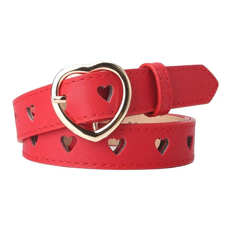 JEANSWEST PU Leather Belts Women's 2.4CM-1