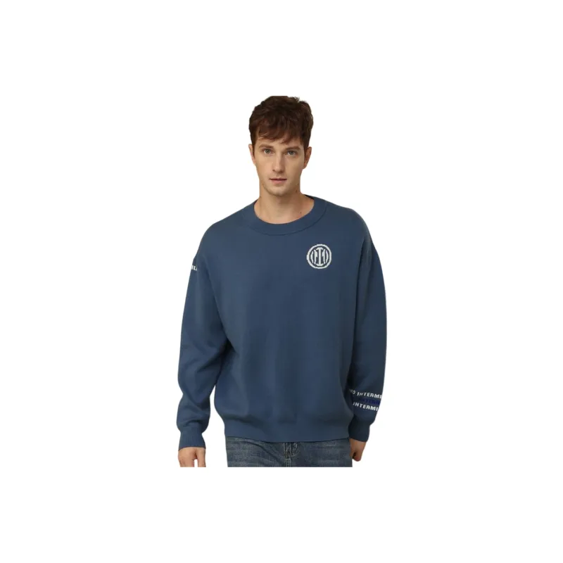 Loose Fit Sweater International Beige Blue Unisex-2
