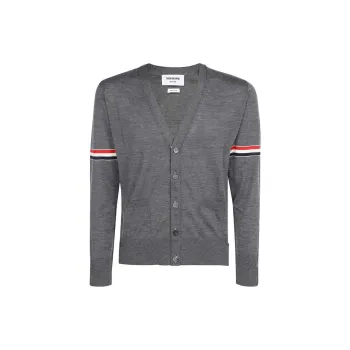 THOM BROWNE Rwb Striped Cardigan