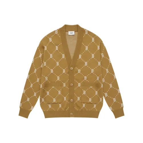 MLB MONOGRAM Collection Boston Red Sox 24FW Knitted Fabric Cardigan Unisex Camel