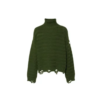 MM6 Maison Margiela Distressed High neck Jumper