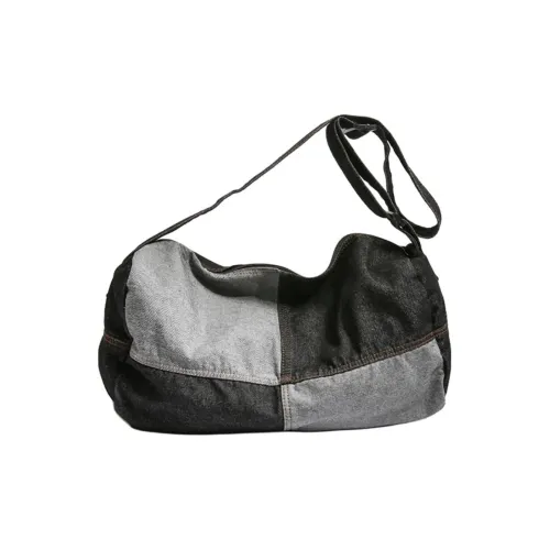 DCLOUD Denim Travel Bag Unisex Black & Color/Blue & Color/Blue/Dark Gray