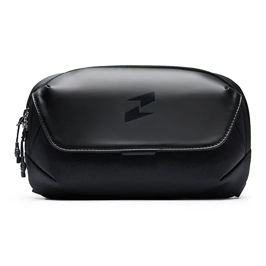 TAJEZZO Fabric Messenger Bag, Crossbody Bag Small Size Unisex Black-0