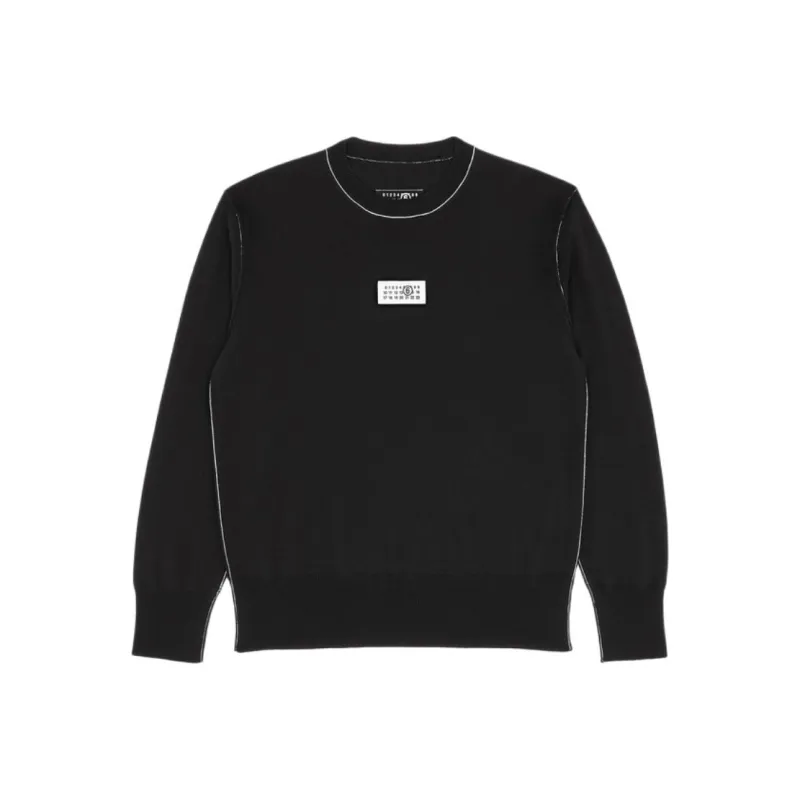MM6 Maison Margiela Logo Patch Crewneck Jumper-0