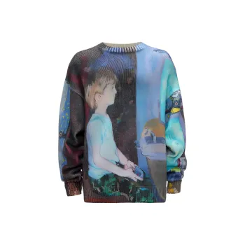 JW Anderson Abstract Print Fine Knit Jumper