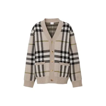 Burberry Check Pattern Cardigan