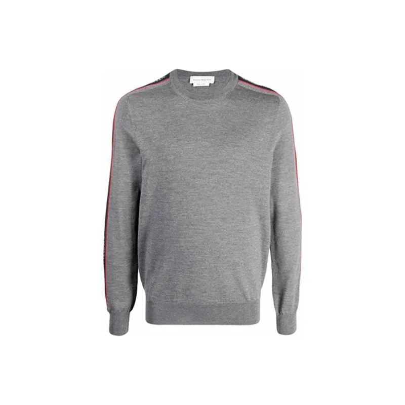 Alexander McQueen Logo Tape Crewneck Jumper-0