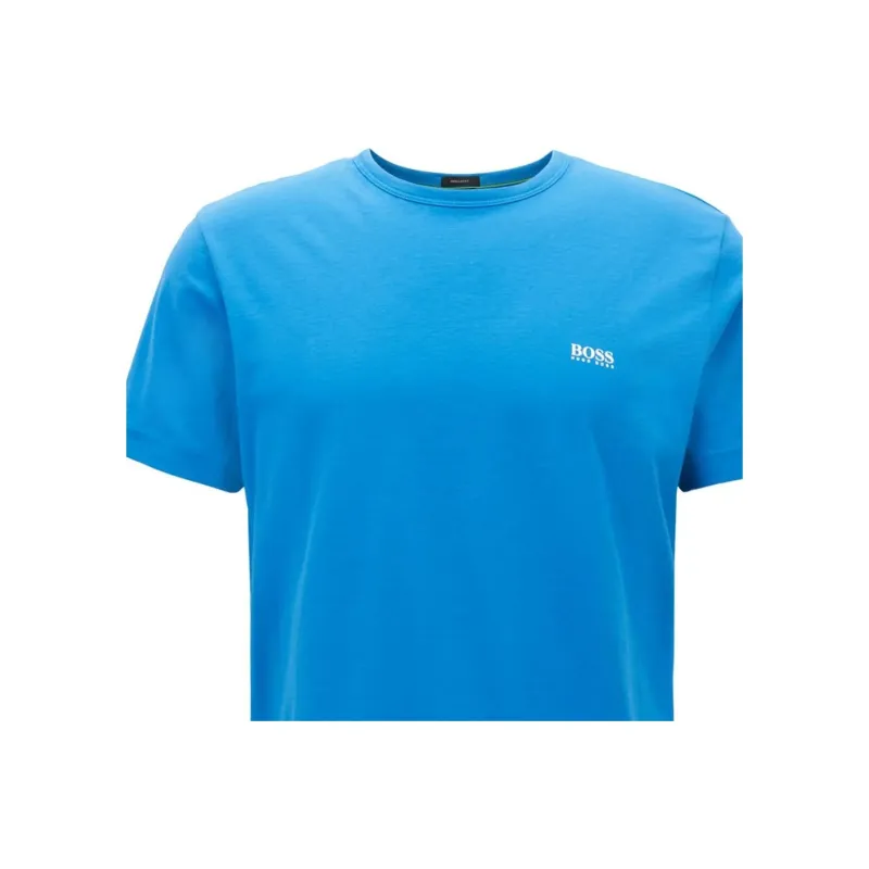 HUGO BOSS Regular Fit T Shirt In Single Jersey T Shirt Men's Blue-4