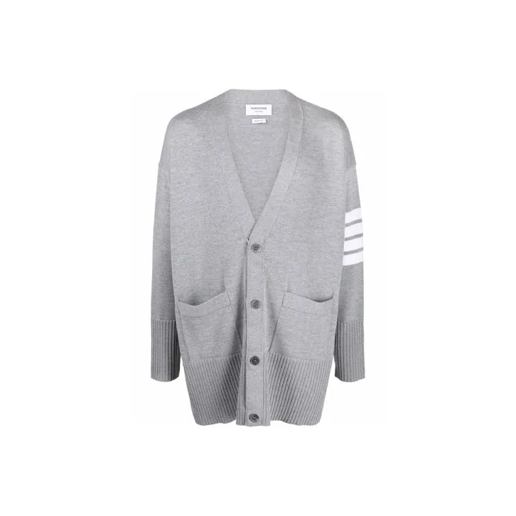 THOM BROWNE 4 Bar Virgin wool Cardigan-0