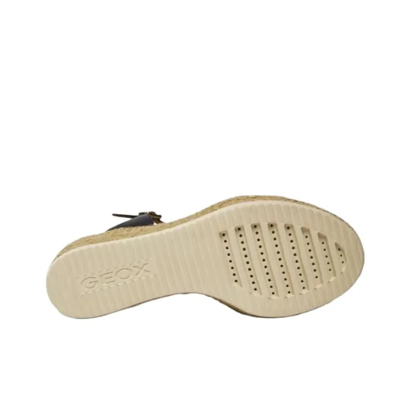GEOX Ponza One Strap Sandals 7.5cm Women's Black-5
