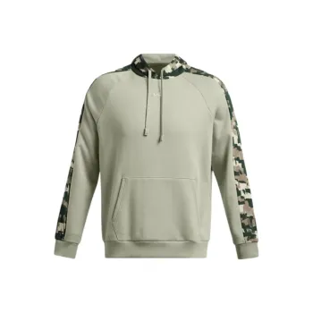 Under Armour Rival Fleece Camo Blocked Hoodie Sweatshirt Men's Light Green