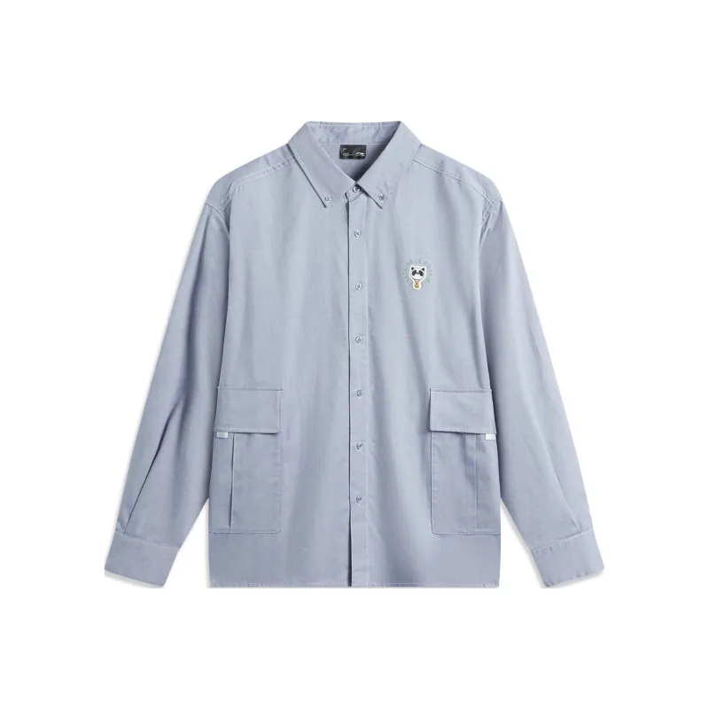 LiNing Sports Life Collection Shirt Men's Sea Salt Blue-0