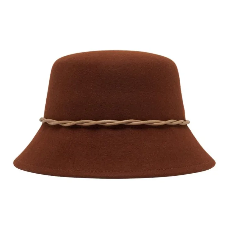 HELEN KAMINSKI Merino Wool, Cotton Nylon, Elastane, Wool Bucket Hats Women's Brown-2