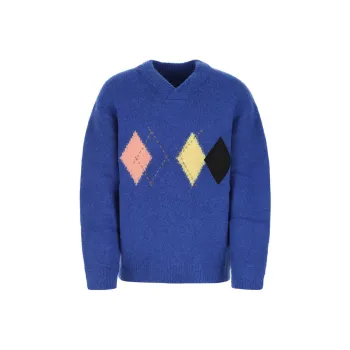 ADER ERROR Illand Argyle knit Oversized Jumper