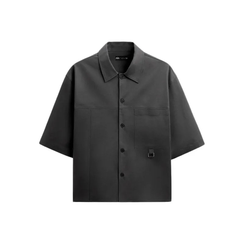 ZARA Shirts Men Gray-0