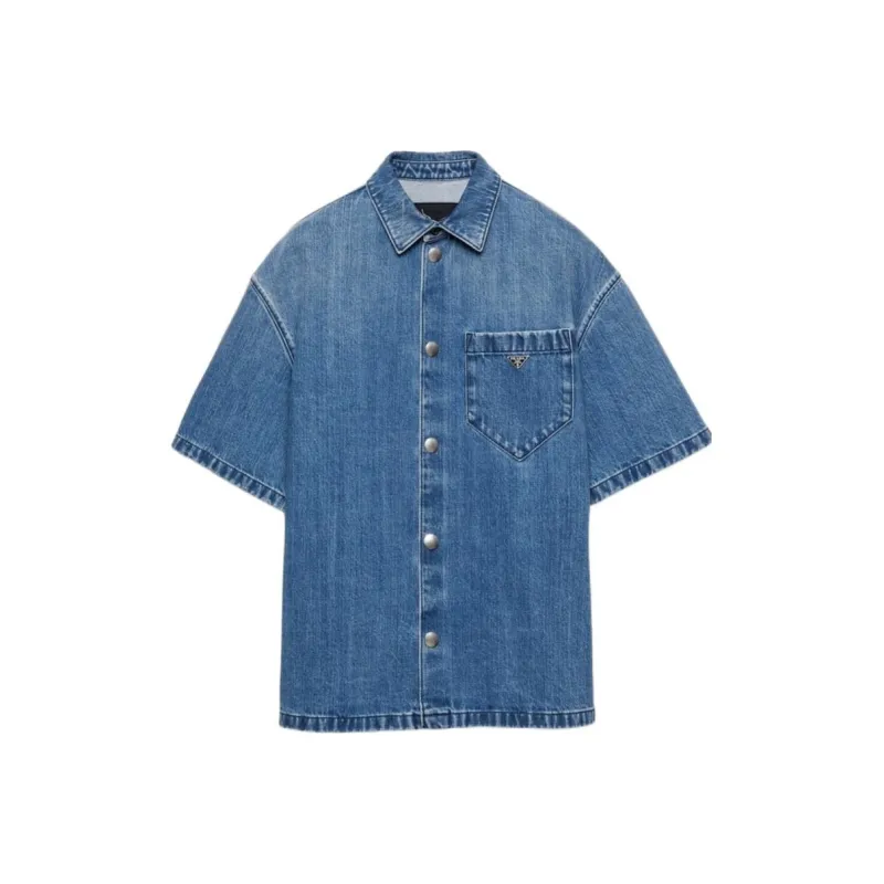 PRADA Shirts Men Blue-0