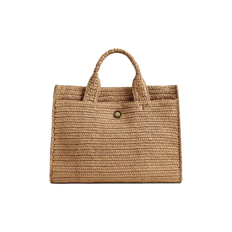 COACH Cargo Paper Tote Bag, Shopping Bag, Shoulder Bag, Handbag Tubas Women's Brass & Natural-2