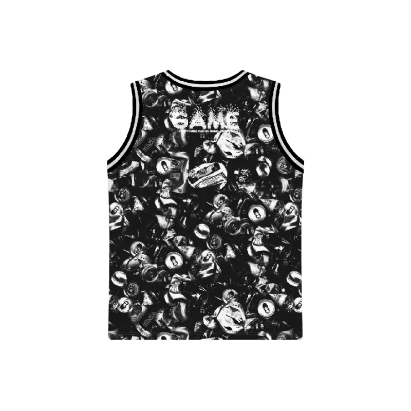 FireMonkey Basketball Jersey Unisex Pixel Black-1