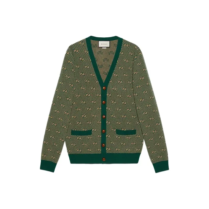 GUCCI Gg Stripe Knitted Cardigan-0