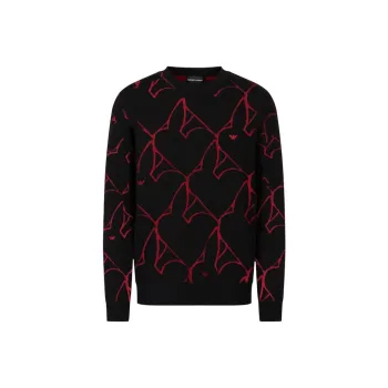 EMPORIO ARMANI Year Of The Rabbit Sweaters Men Black