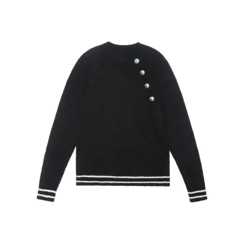 BALMAIN Button Embellished Crewneck Jumper