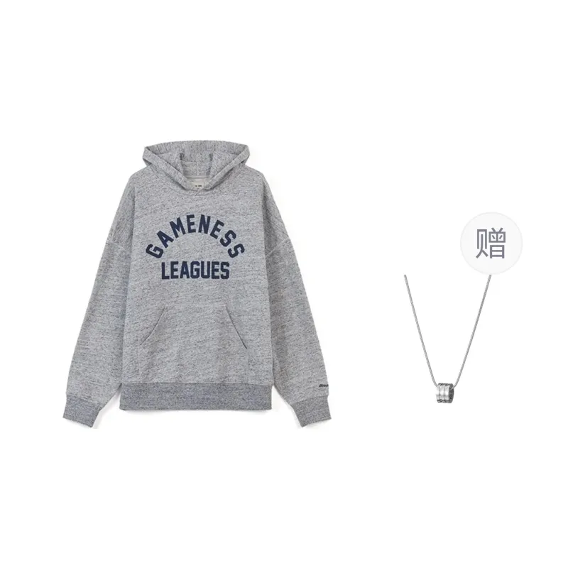 Mizuno Sweatshirt Men's Medium Heather Gray With Free Necklaces-0