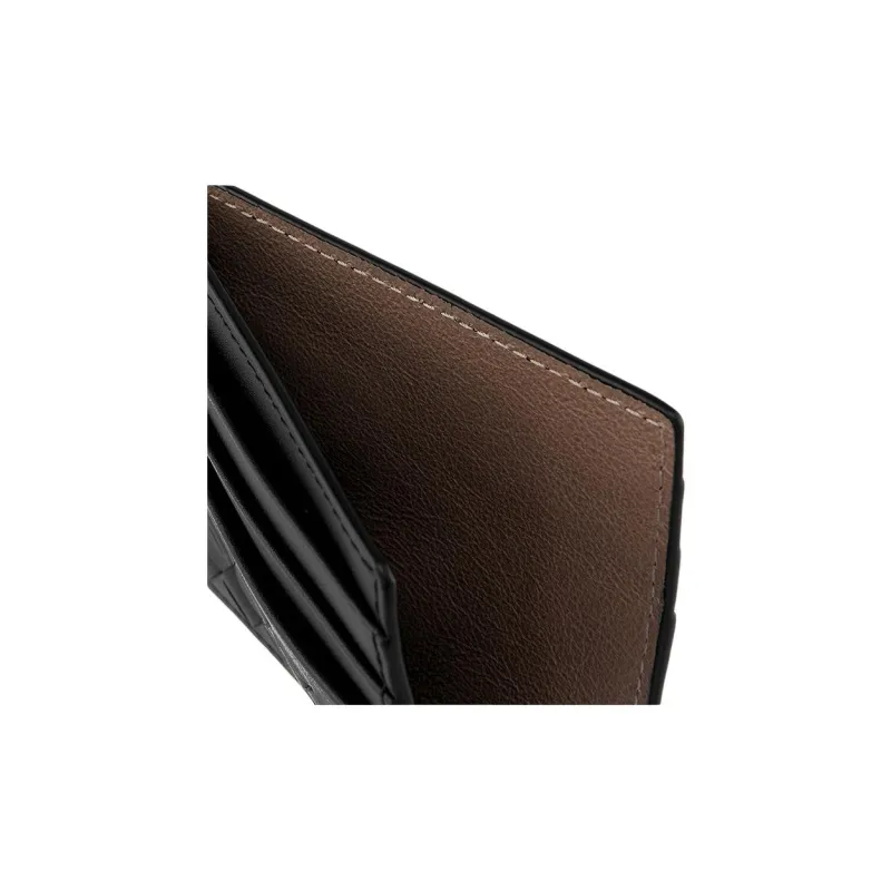 Bottega Veneta Calfskin Card Holder Men's Black-3