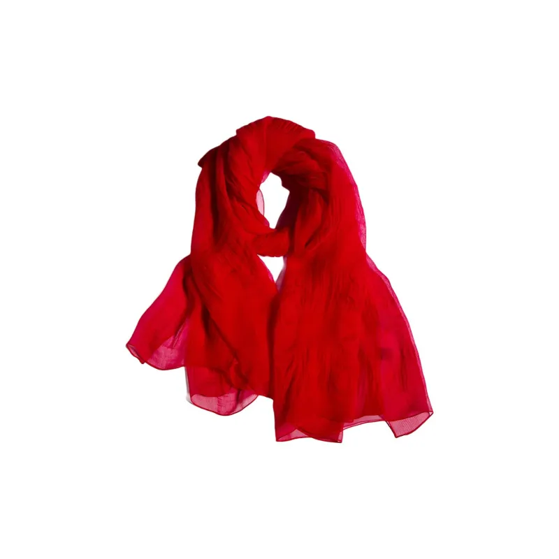 Red Bean Mulberry Silk Scarves Women's-16
