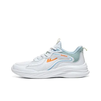WARRIOR Running Shoes Men Low Top White Teal Blue