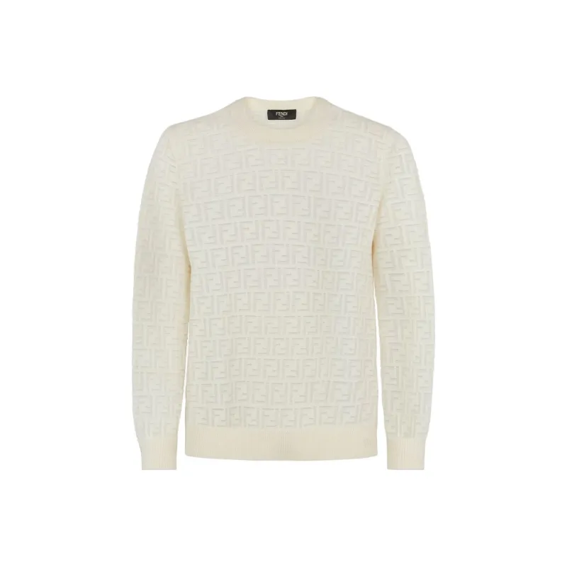 FENDI Allover Ff Jacquard Crewneck Jumper-0