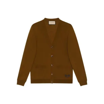 GUCCI Intarsia knit Wool Cardigan