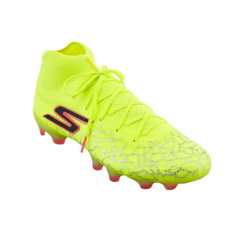 Skechers FG Rubber Long Studs Soccer Shoes Men's Yellow Green-2