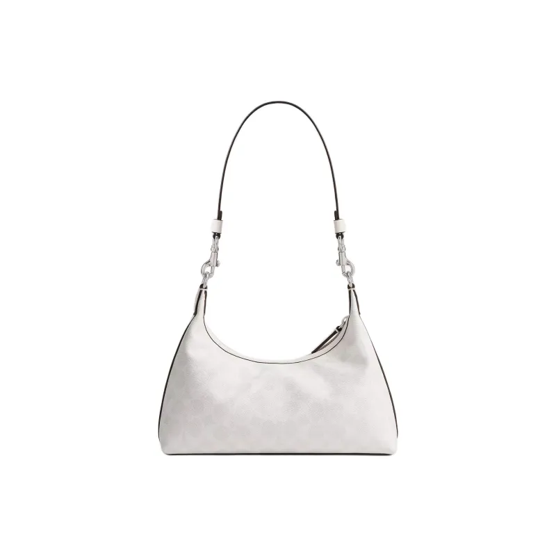 COACH Juliet Coated Canvas Shoulder Bag Tubas Women's Silver & Chalk White-2