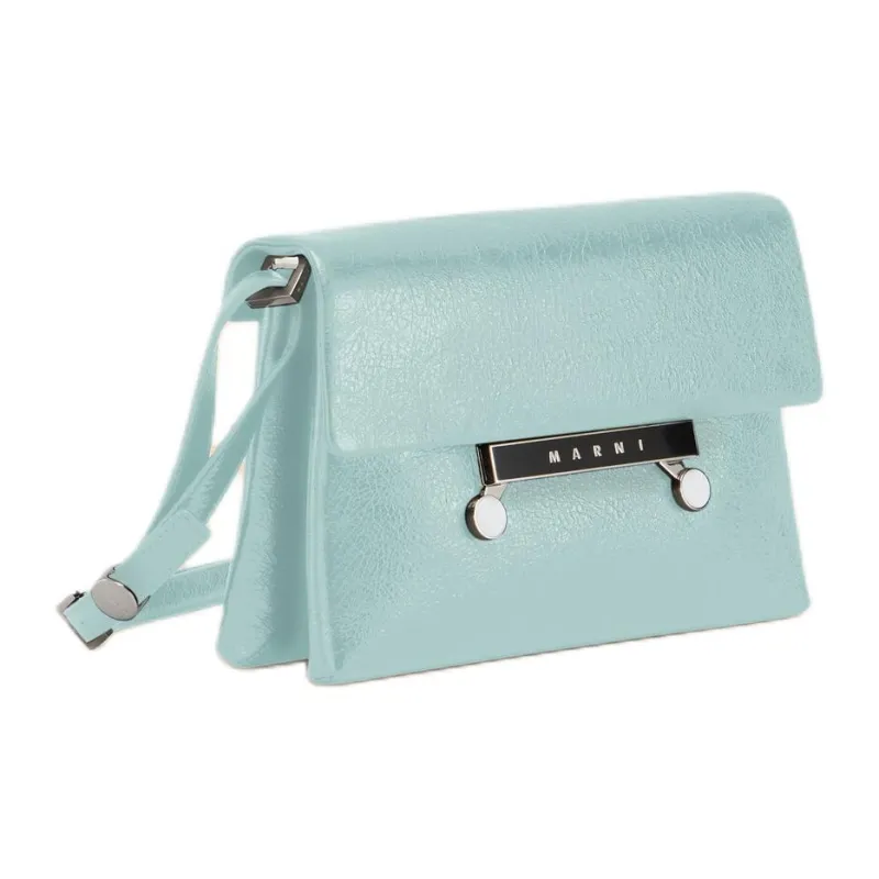 MARNI Calfskin Envelope Bag, Shoulder Bag, Crossbody Bag Trumpets Women's Green-1