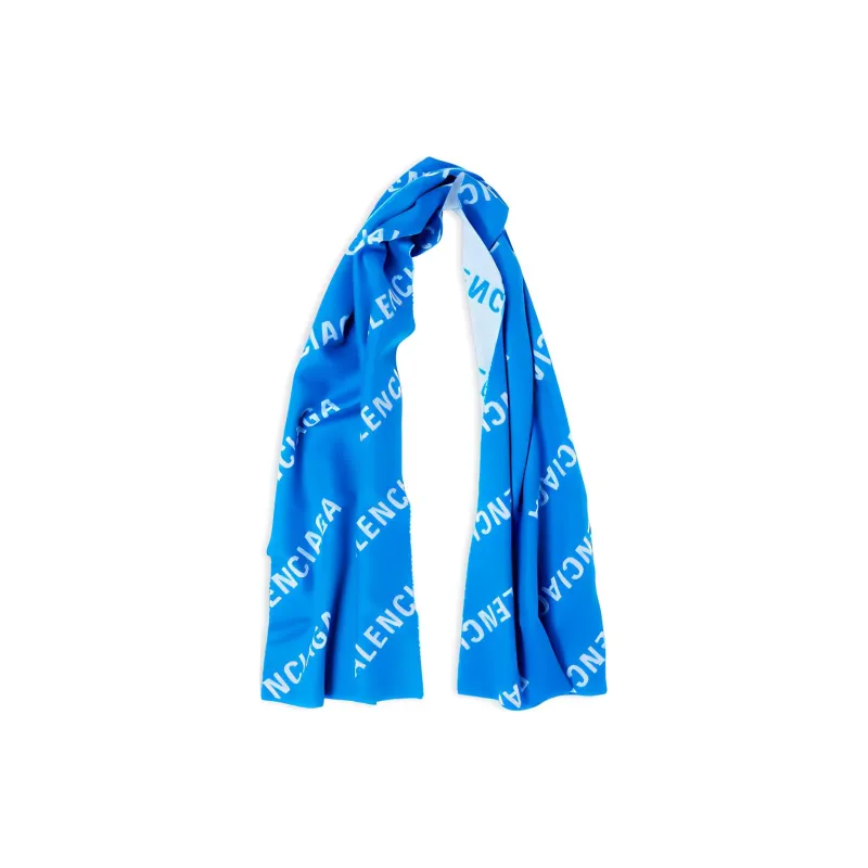 Balenciaga All Over Logo Scarf-0
