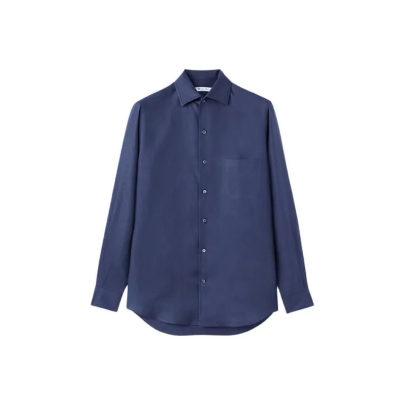 Loro Piana Shirt Men's Marine Blue-0