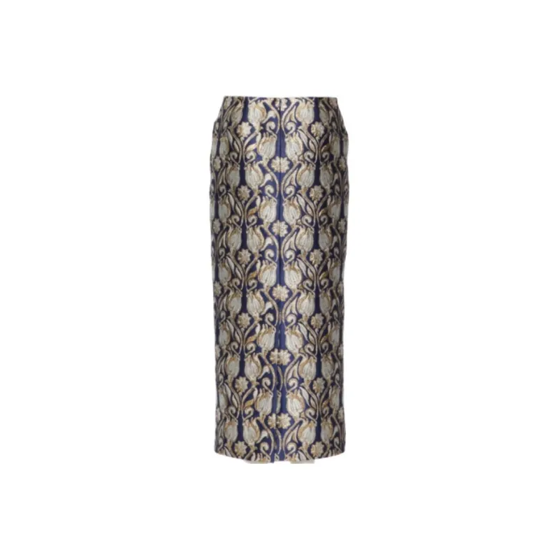 Valentino Casual Long Skirt Women's Blue-1
