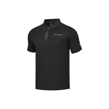 Skechers Sports Lifestyle Collection GODRI Polo Shirt Men's Carbon Black 0018