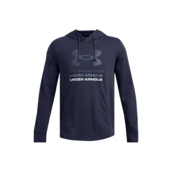 Under Armour Rival Terry Graphic Hoodie Sweatshirt Men's Midnight Navy