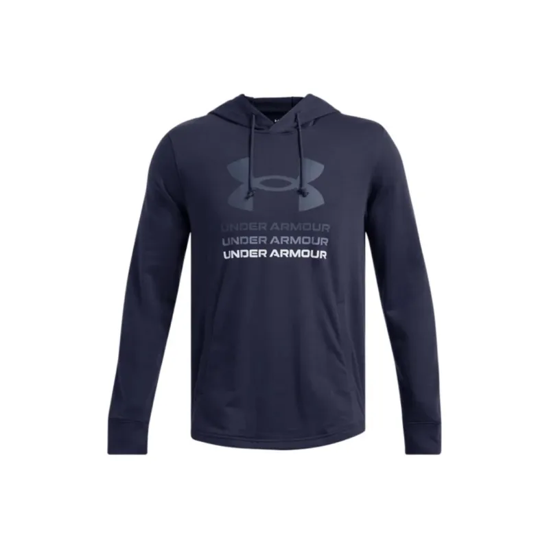 Under Armour Rival Terry Graphic Hoodie Sweatshirt Men's Midnight Navy-0