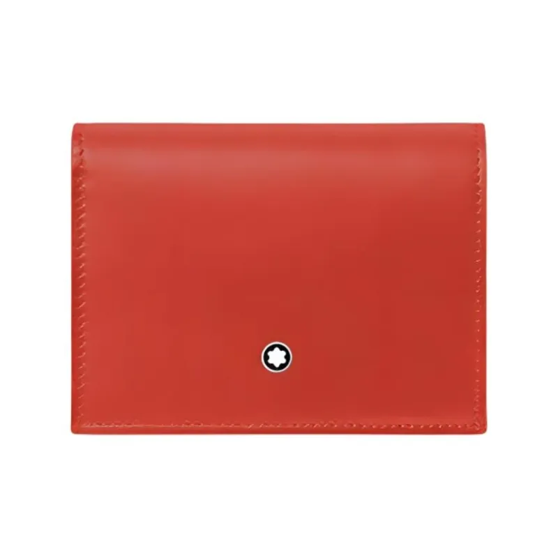 MONTBLANC Cow Leather Wallet Men's Coral Red-0