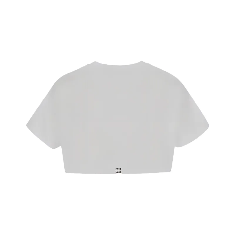 Givenchy Logo Printed Crewneck Cropped T-Shirt-1