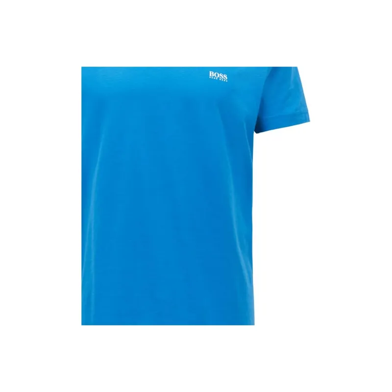 HUGO BOSS Regular Fit T Shirt In Single Jersey T Shirt Men's Blue-5
