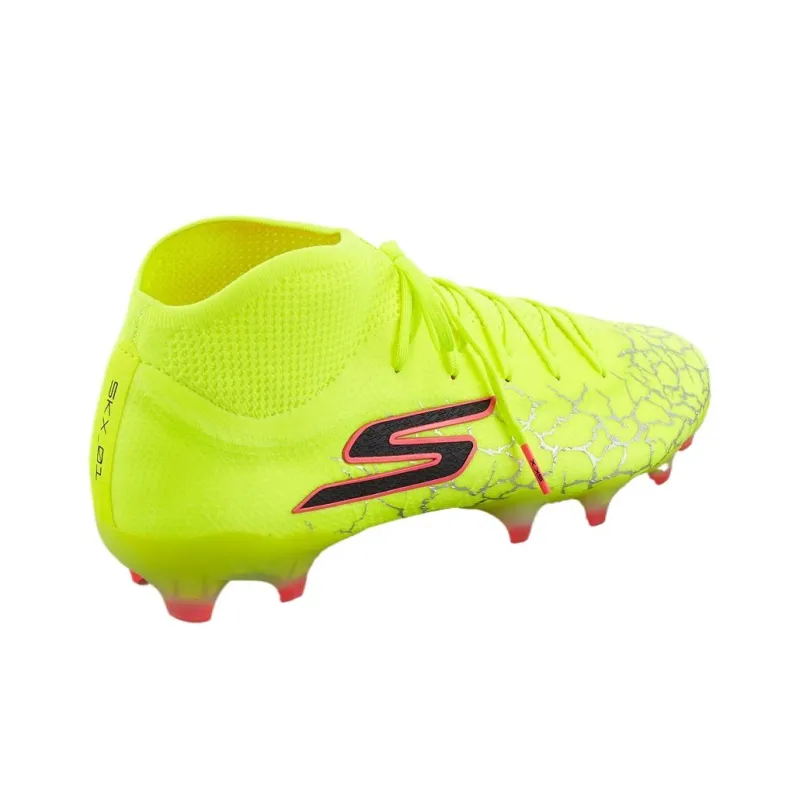 Skechers FG Rubber Long Studs Soccer Shoes Men's Yellow Green-3