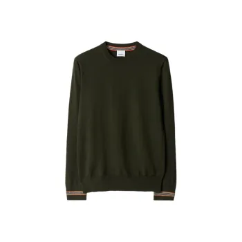 Burberry Wool Sweater Men's Dark Green